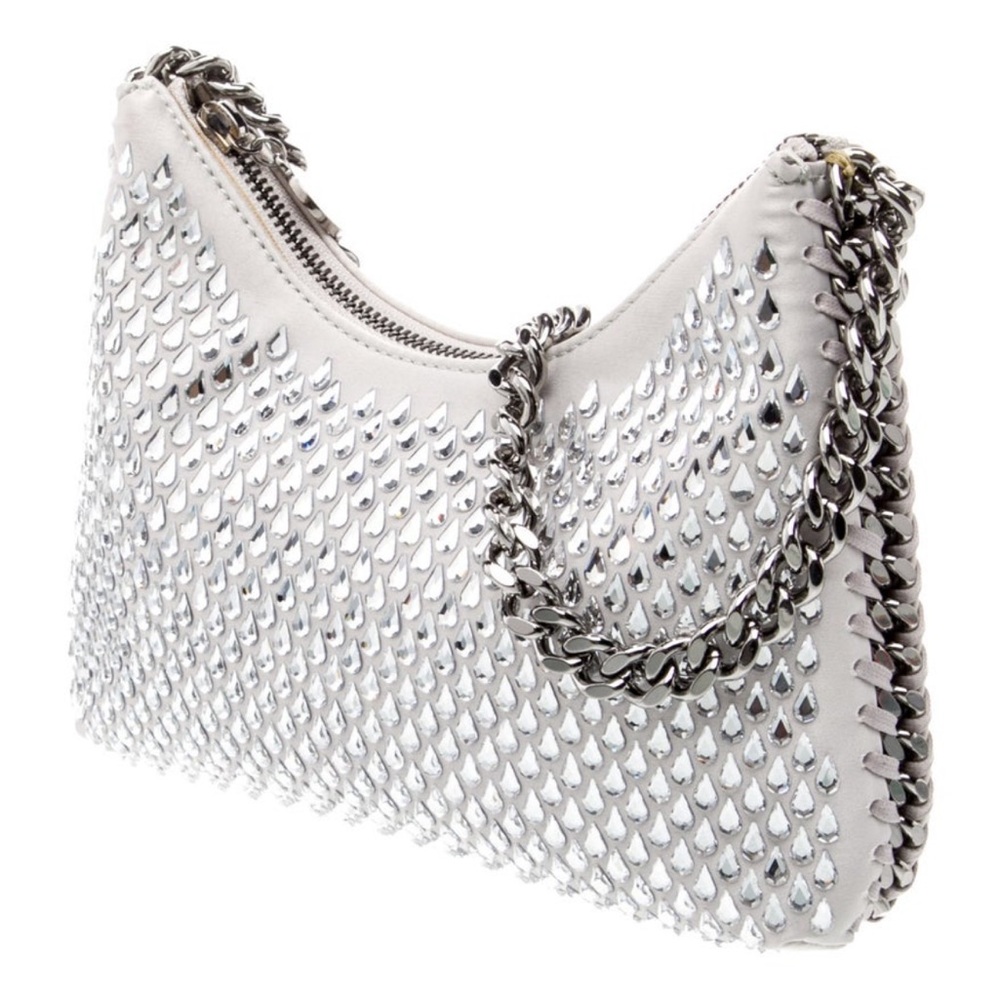 STELLA MCCARTNEY Falabella Crystal Hotfix Zippered Mesh Shoulder RETAIL 1,395 - Picture 10 of 12